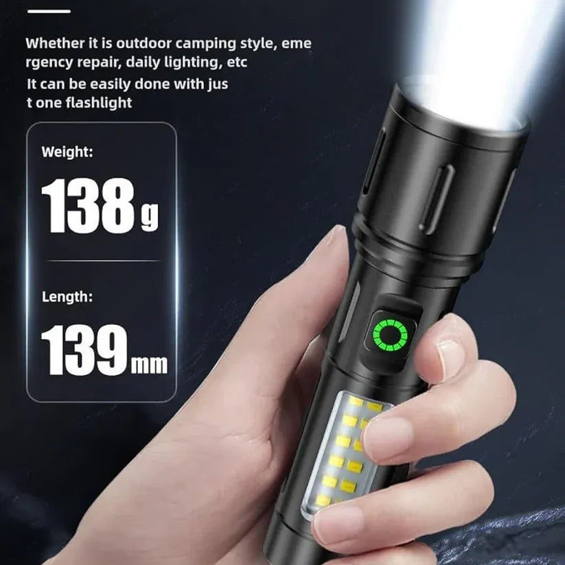 X-Balong BL-603-TG Rechargeable LED Flashlight with Zoom