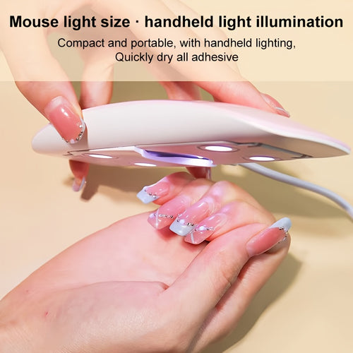 6W Mini UV LED Nail Lamp with Timer, Portable Nail Dryer