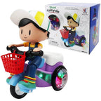 Musical Stunt Tricycle Toy Bike, 360° Rotation & Flashing Lights