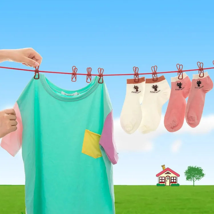 Elastic Laundry Drying Rope with Clips for Travel and Home