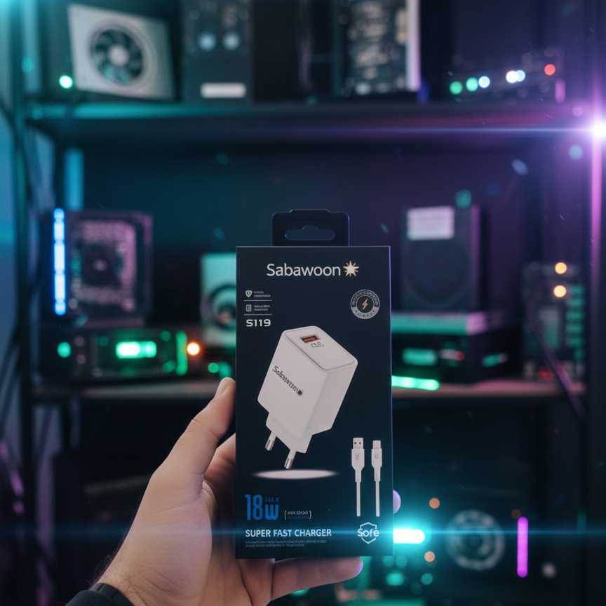 Sabawoon S119 18W Fast Charging Charger with Micro Cable