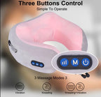 Electric U Shaped Neck Pillow Massager USB Rechargeable Travel Pillow
