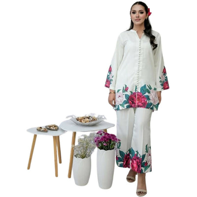 Digital Print Premium Silk 3-Piece, Unstitched, Elegant Outfit for Women