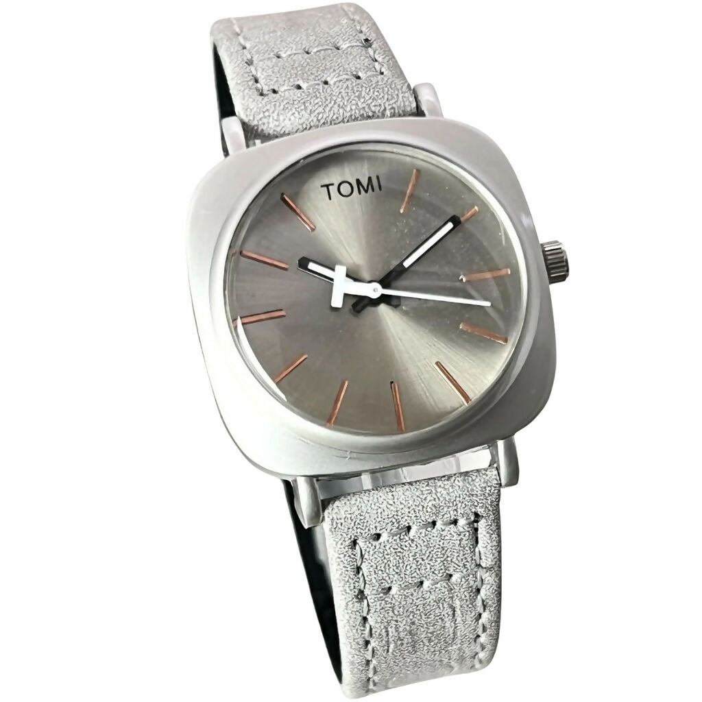 Leather Strap Analog Watch, Minimalist Waterproof Design, for Unisex