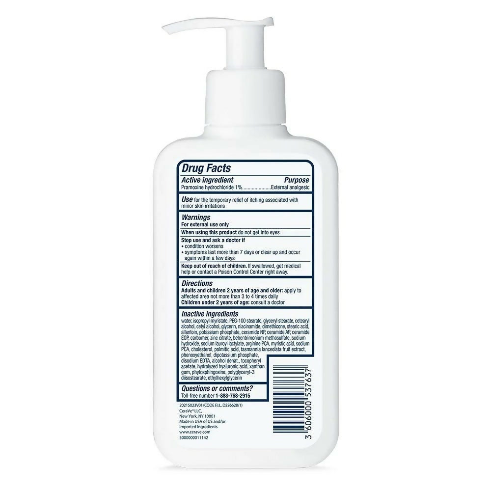 CeraVe Itch Relief Moisturizing Lotion | Fast-Acting Relief for Dry, Itchy Skin | With Ceramides, Niacinamide & Hyaluronic Acid | 237ml