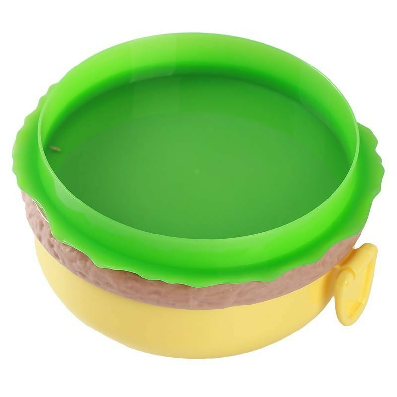 Lunch Box For Kids Burger Hamburger Shaped Multi Layer 6×3.5 Inches Multicolor Portable Food Container