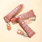 Huda Moji Cute Teddy Style Cocoa Butter High Pigmented Lip Gloss Set – Nude Shades (Pack of 2)