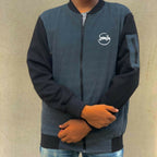 New Winter Collection Charcoal Grey “Smile” Printed Zipper Jacket for Men & Boys – Premium French Fleece, Stylish, Warm & Comfortable Winter Wear (M, L, XL) - Extra Large