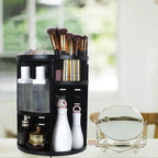 Makeup Organizer, Rotating Black Cosmetic Storage Stand