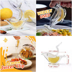 Juicer, Manual Lemon Clip Portable Clear Fruit, Bird Lemon Slice Squeezer Home Kitchen