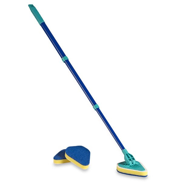 Telescopic Scrubbing Brush with Replaceable Cleaning Pads