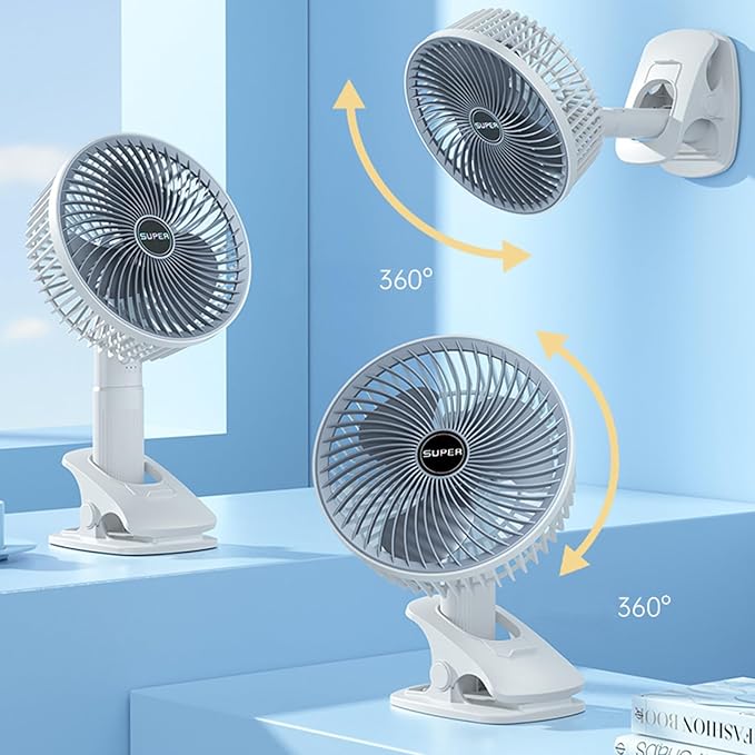 Fan, Multi Use Clip for Desk Stroller Car and Outdoor Cooling