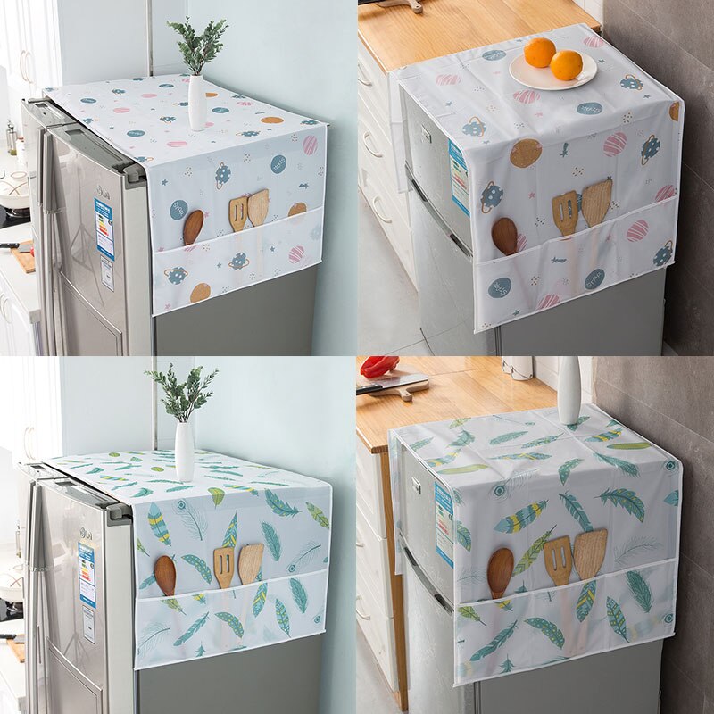 Refrigerator Cover, Waterproof with Side Pockets Dustproof
