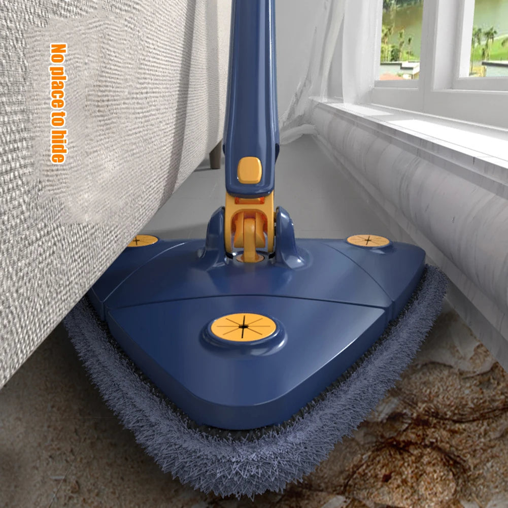 Mop, Triangle Rotating Microfiber, with 1.3m Stainless Steel Handle