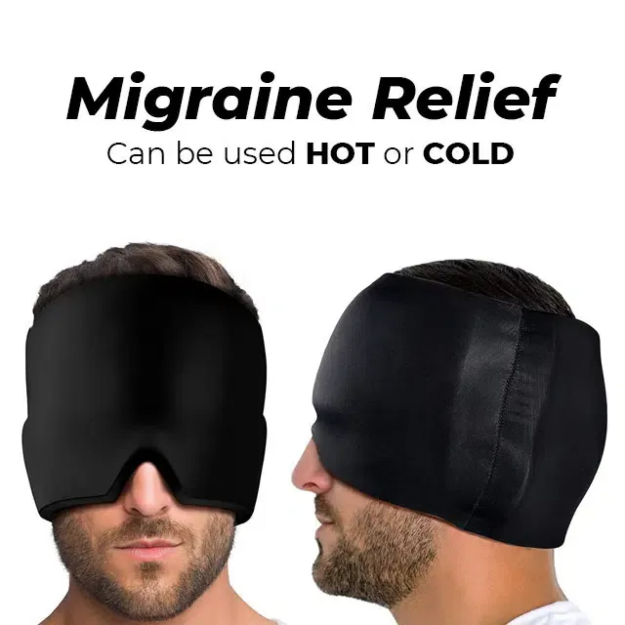 Headache & Migraine Relief Cap, Hot & Cold Therapy, Eco-Friendly Fabric