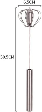 Mixer, Semi-Automatic Hand Push Egg Beater, Stainless Steel Whisk