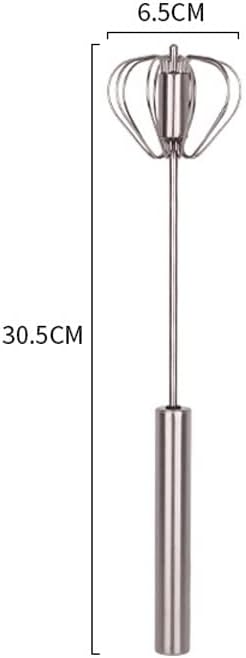 Mixer, Semi-Automatic Hand Push Egg Beater, Stainless Steel Whisk