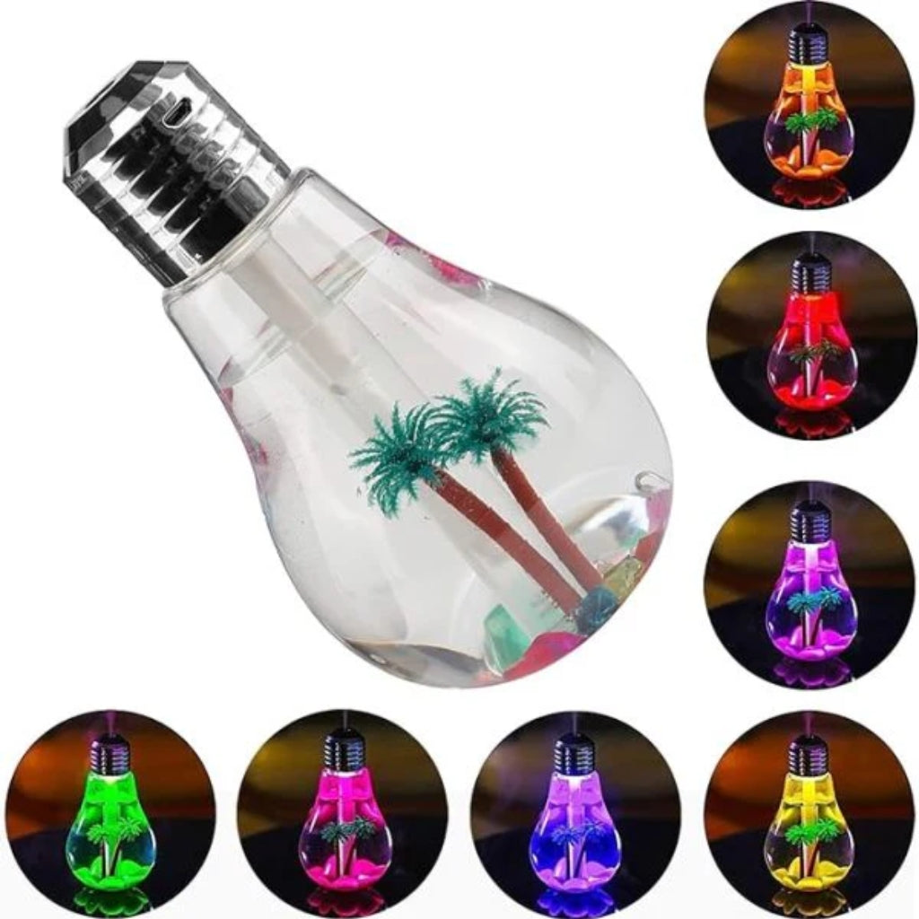 LED Bulb Humidifier, USB Diffuser, for Home & Office Use