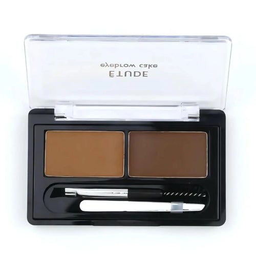 Etude Eyebrow Cake Pack of Two, Warm Caramel & Espresso Blend, for Women