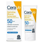 CeraVe Hydrating Mineral Sunscreen SPF 50, Broad-Spectrum Protection
