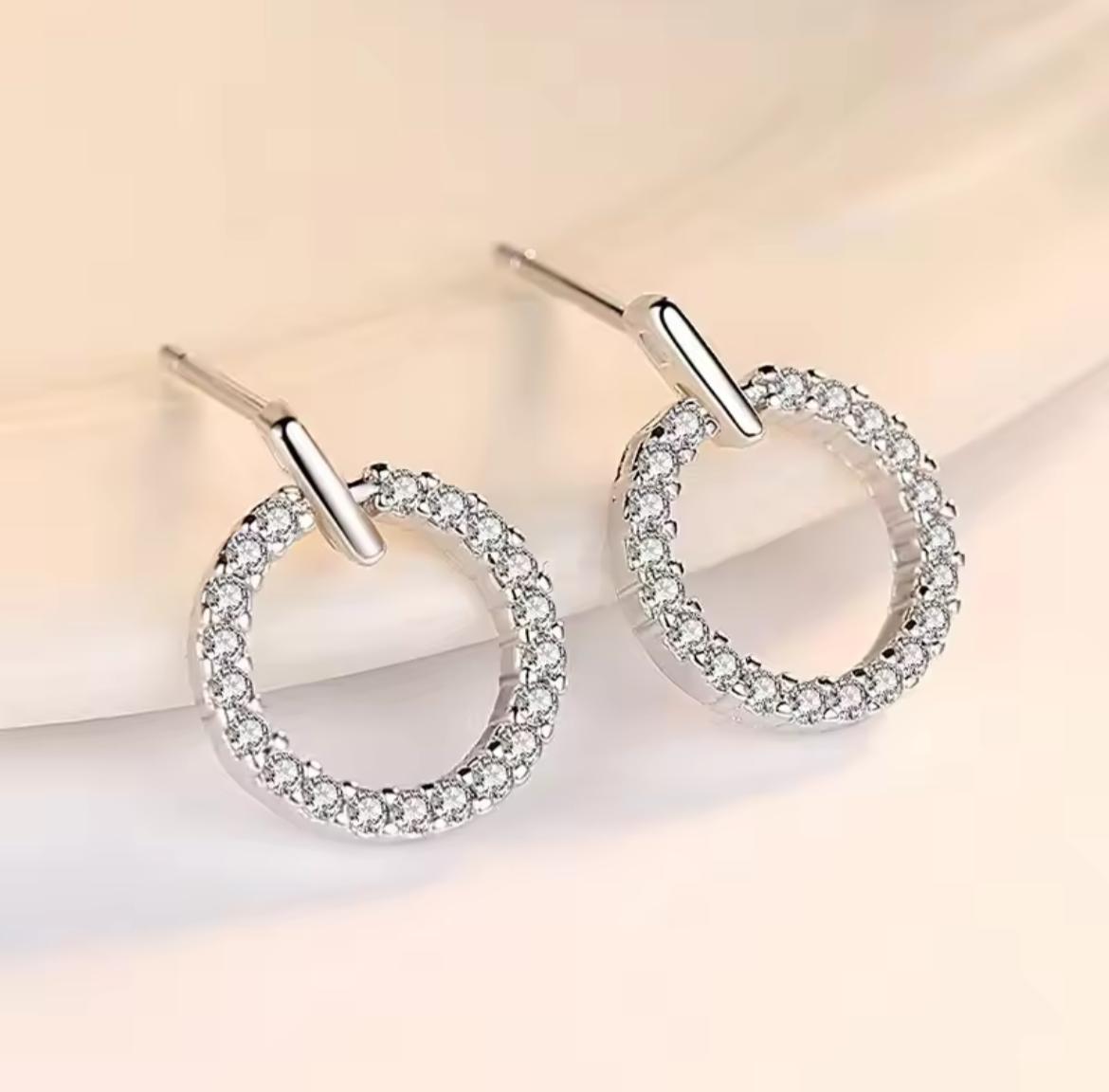 ZVT-168 Circle Zircon Korean Earrings – Elegant Women’s Fashion Jewellery