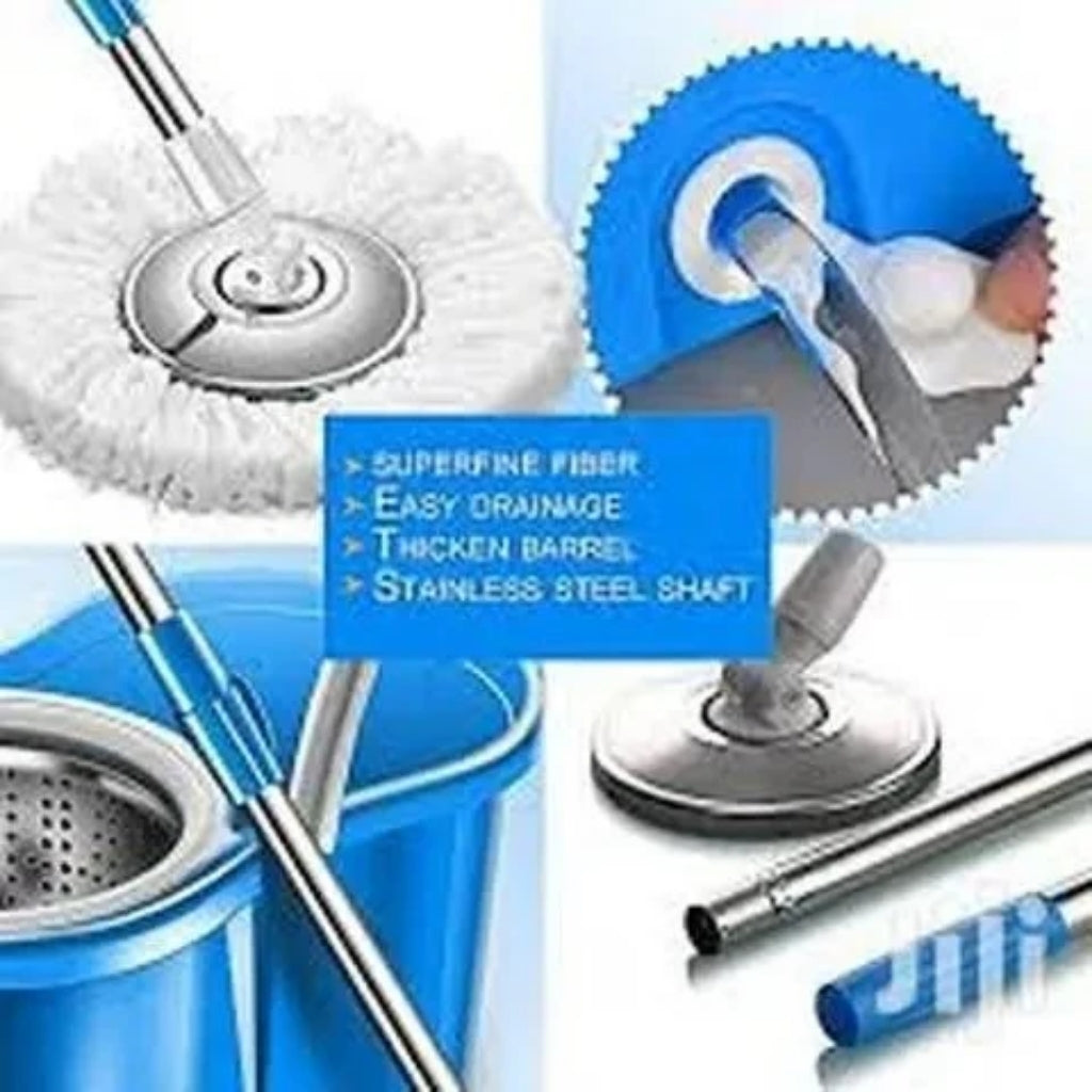 360 Degree Spin Mop With Bucket And Microfiber Head