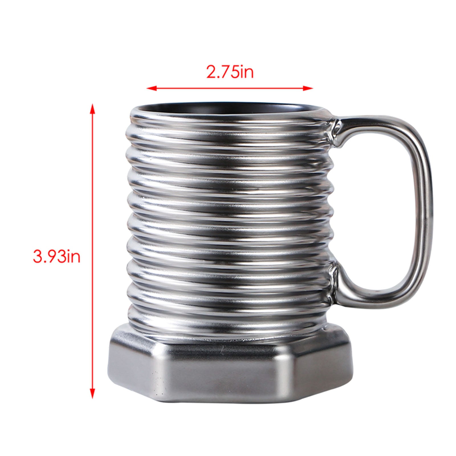 Screw Shape Ceramic Coffee Mug – Novelty Porcelain Bolt Design
