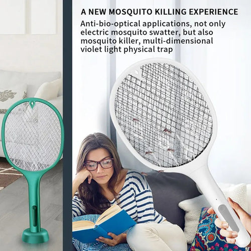 Electric Insect Killer Mosquito Bat With Stand For Indoor And Outdoor Use