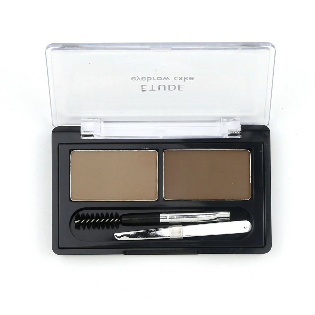 Etude Eyebrow Cake Pack of Two, Warm Caramel & Espresso Blend, for Women