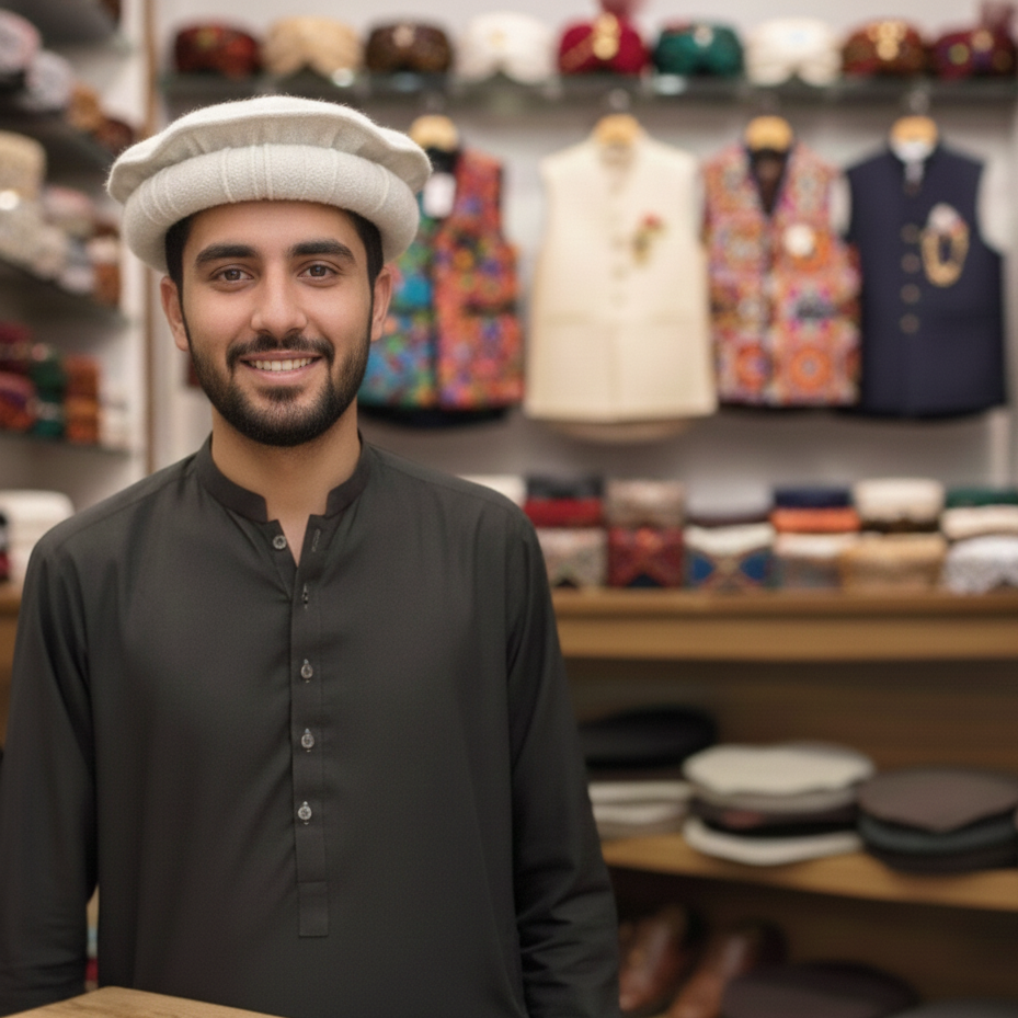 Peshawari Cap Traditional Elegant Style for Men
