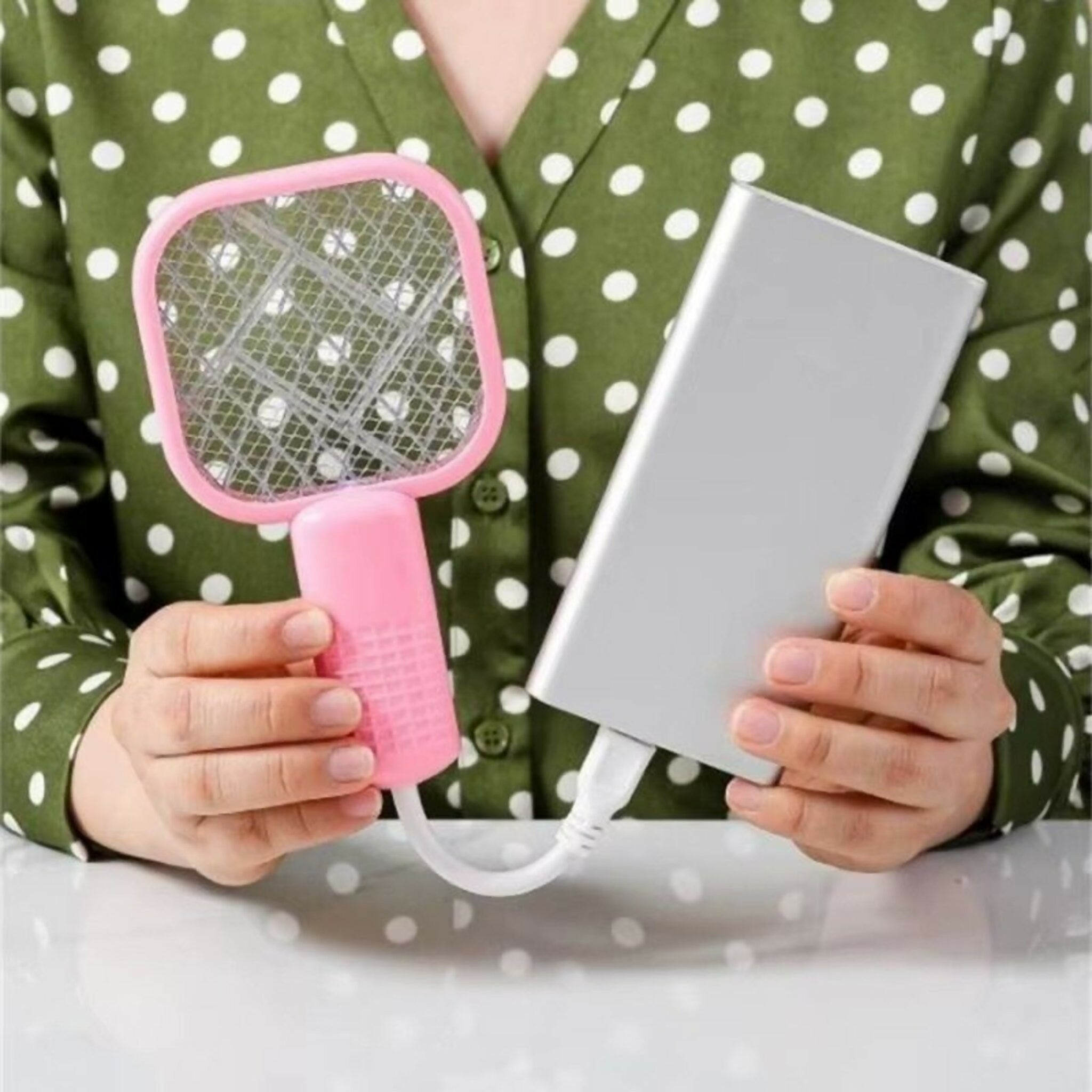 Mini USB Rechargeable Mosquito Racket with UV Light