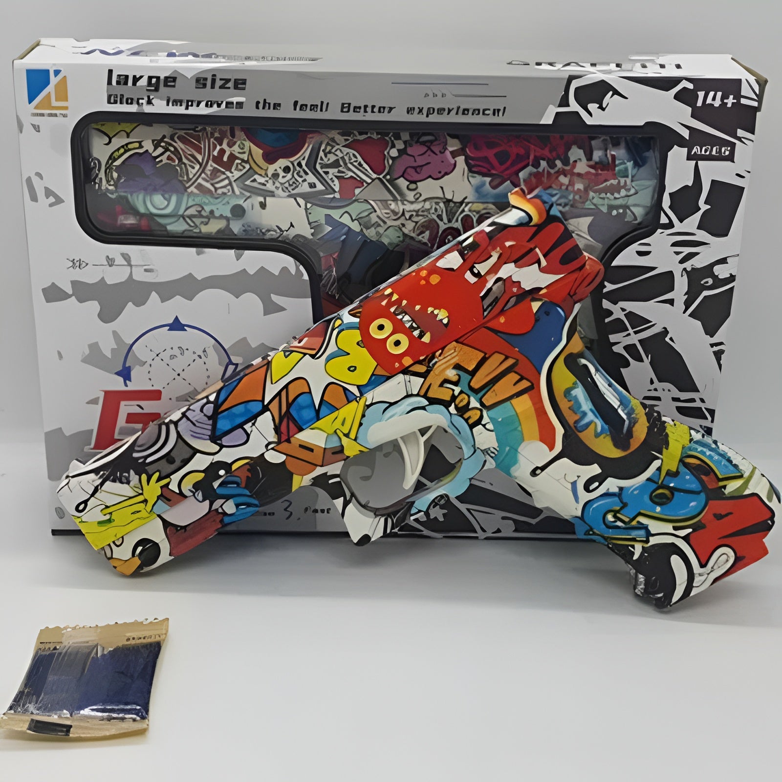 Large Size Graffiti Style Manual Soft Bullet Gun Toy for Kids & Teens