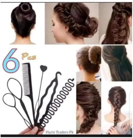 Women Hair Styling Accessories Set, Pack of 6 Hair Tools