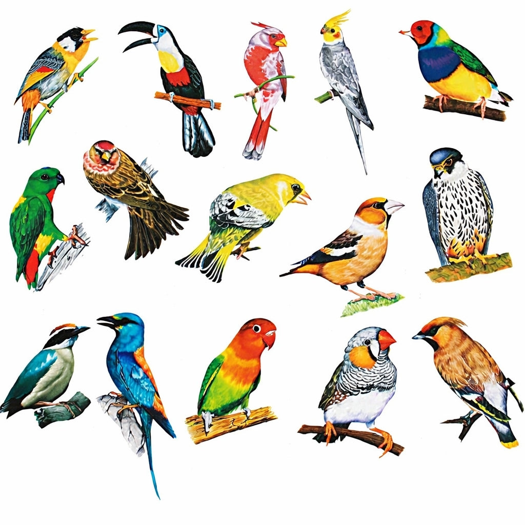 3D Birds Wall Decals for Home Office Classroom and Bedroom Decoration