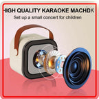 3-in-1 Karaoke Mic, Bluetooth Speaker, LED Lights, for Kids & Adults