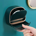 Self-Adhesive Wall-Mounted Luxury Soap Holder, Milky & Light Green