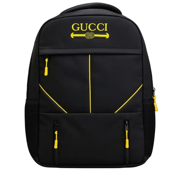 Multi-Functional Travel Backpack | Business Daypack with Laptop Compartment | Black & Yellow