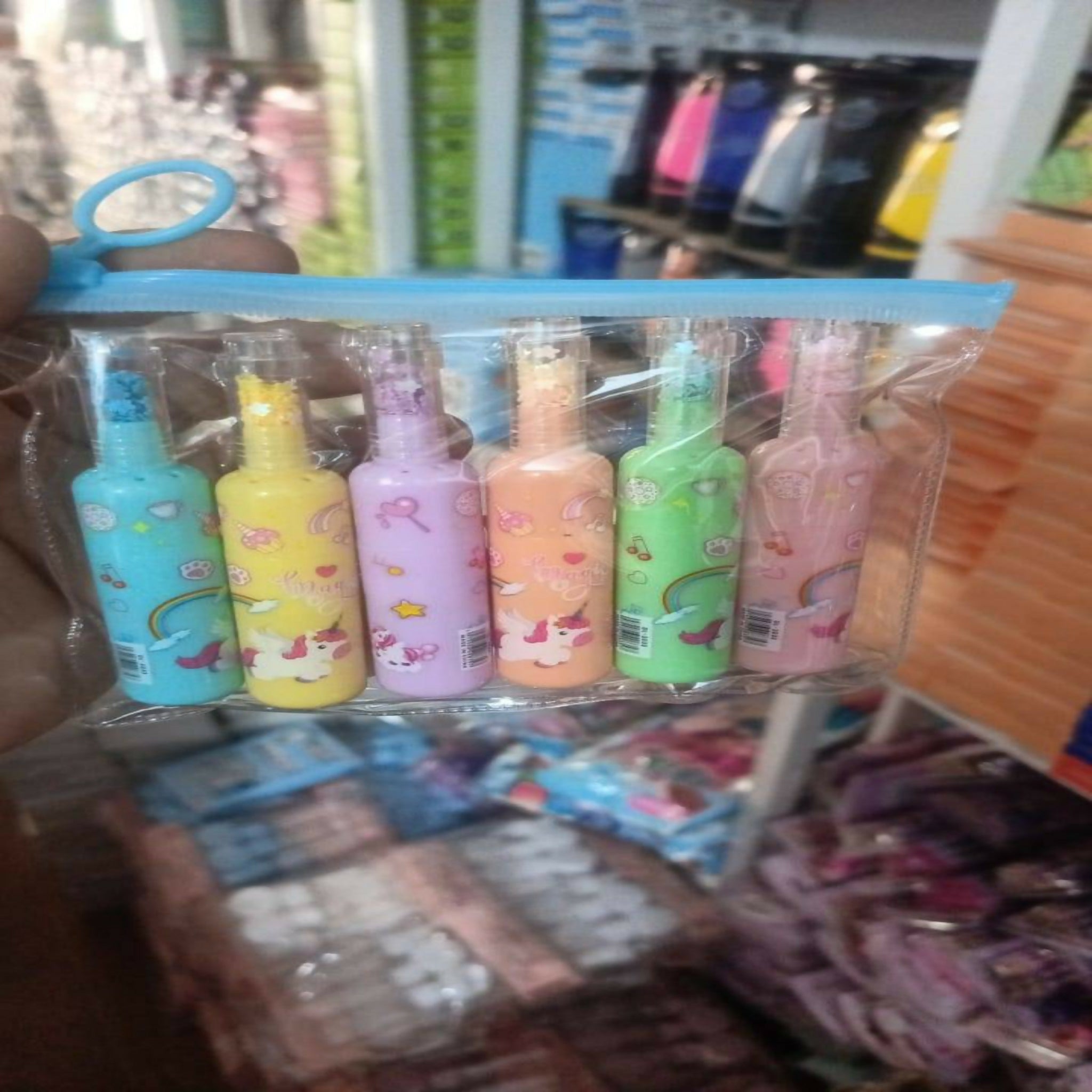 Pack of 6 Kromi Bottle Shaped Highlighters – Cute Character Stationery Set for Girls & Boys