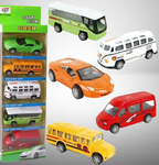 5-Piece Die-Cast Car & Bus Set