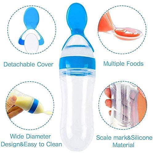 Silicone Baby Spoon Feeder Bottle