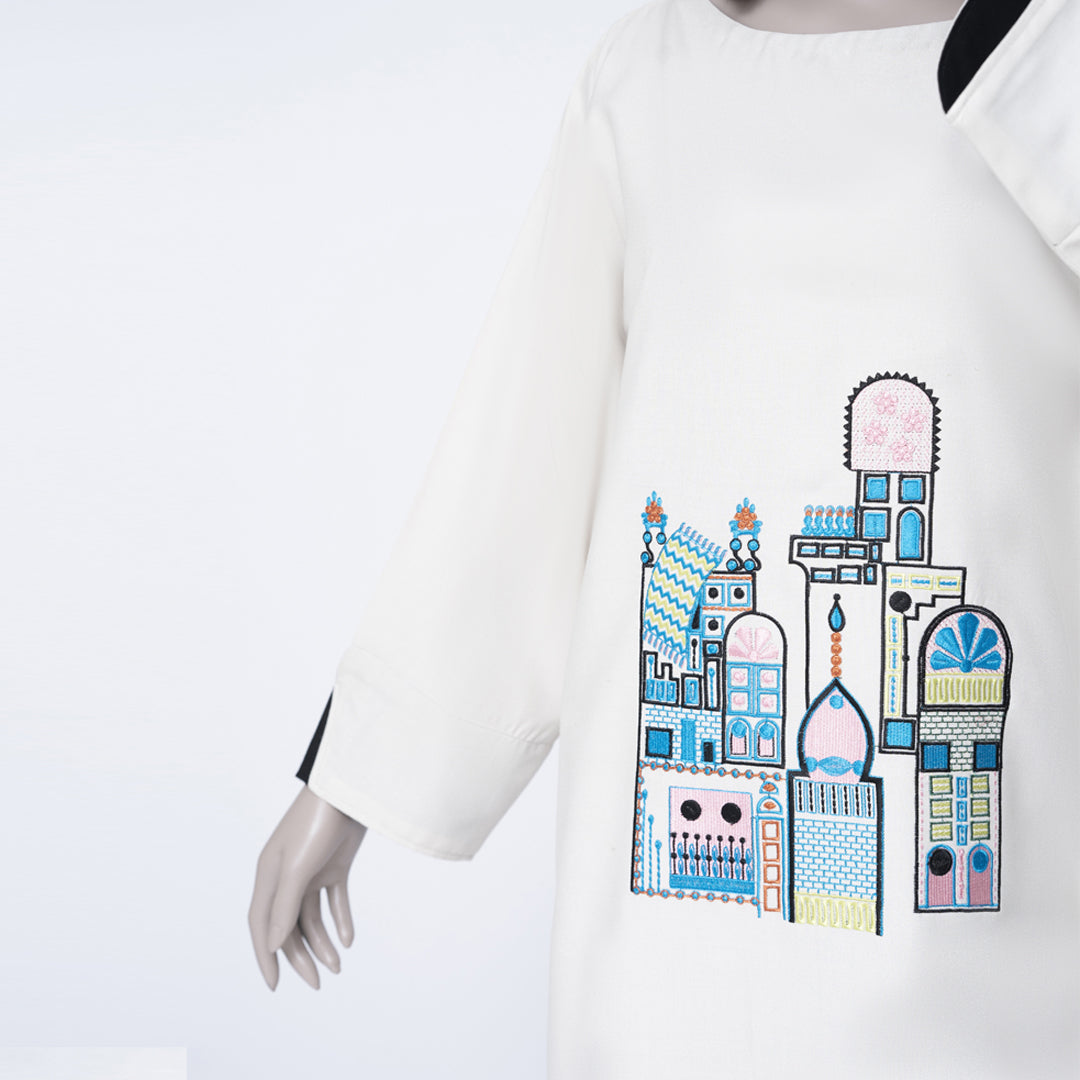 Off White Embroidered Shirt