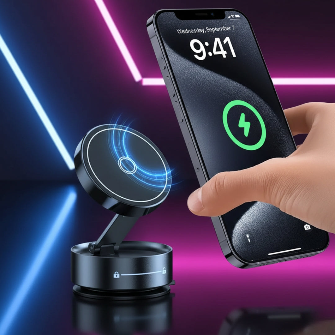 K009 Vacuum Magnetic Car Phone Holder 360° Rotation