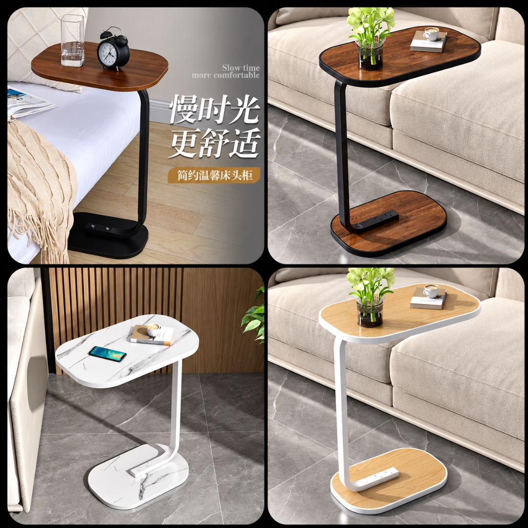 Wooden Side Table for Living Room, Bedroom & Sofa