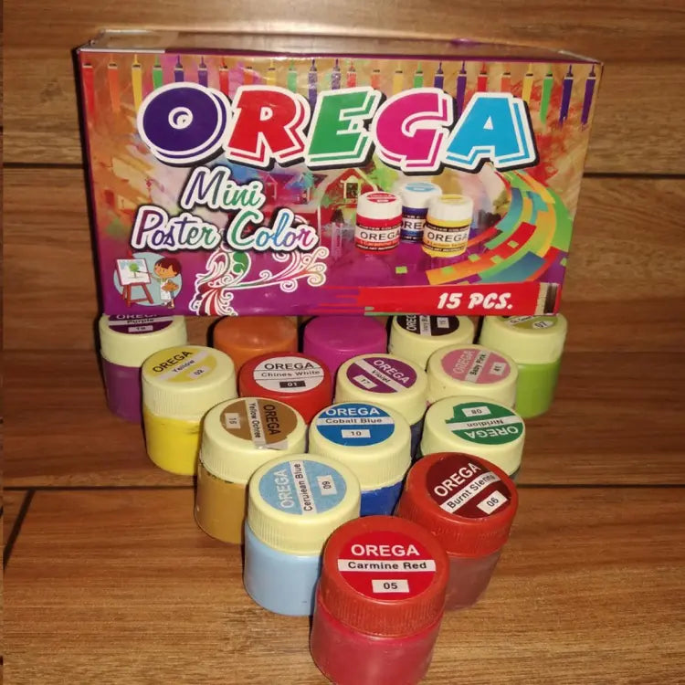 Poster Color Paint Set with Brushes 12 Pcs Art and Craft Kit