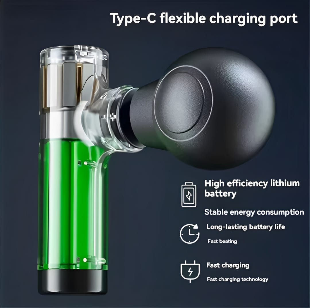 Mini Percussive Massage Gun, Portable Deep Tissue Muscle Massager