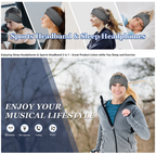 Sports And Sleep Bluetooth Headband With Built-In Wireless Headphones