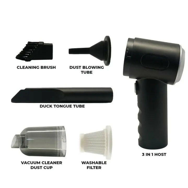3-in-1 Portable Wireless Vacuum Cleaner AS 228 – Handheld, Powerful Suction for Car, Home, Office & Everyday Quick Cleaning