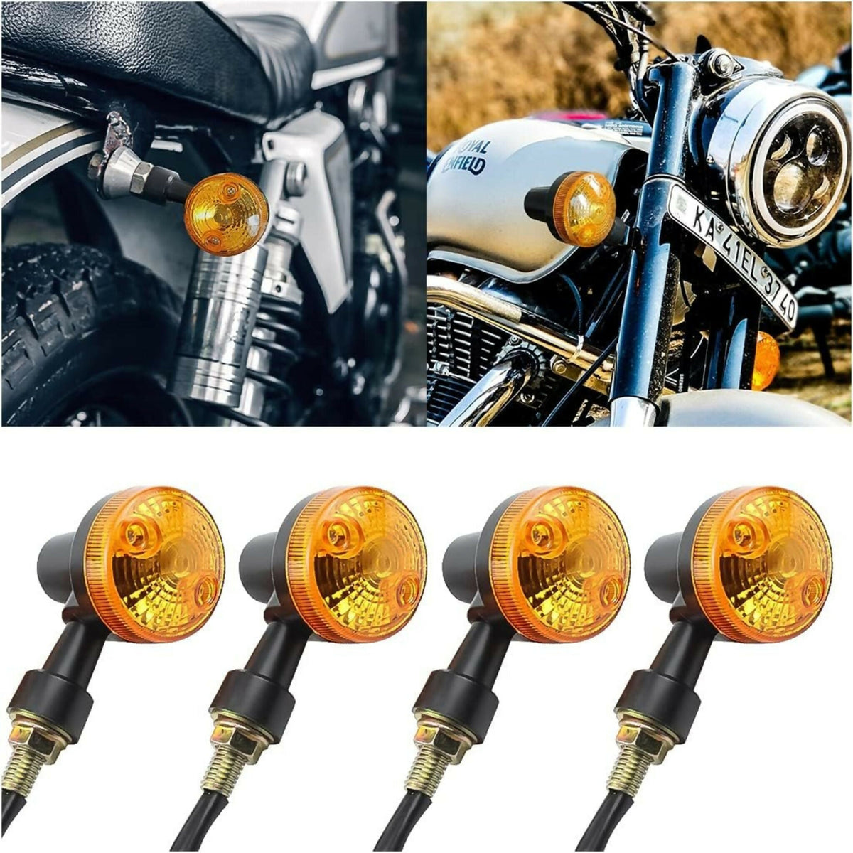 Pack of 4 Universal Motorcycle Turn Signal Indicators