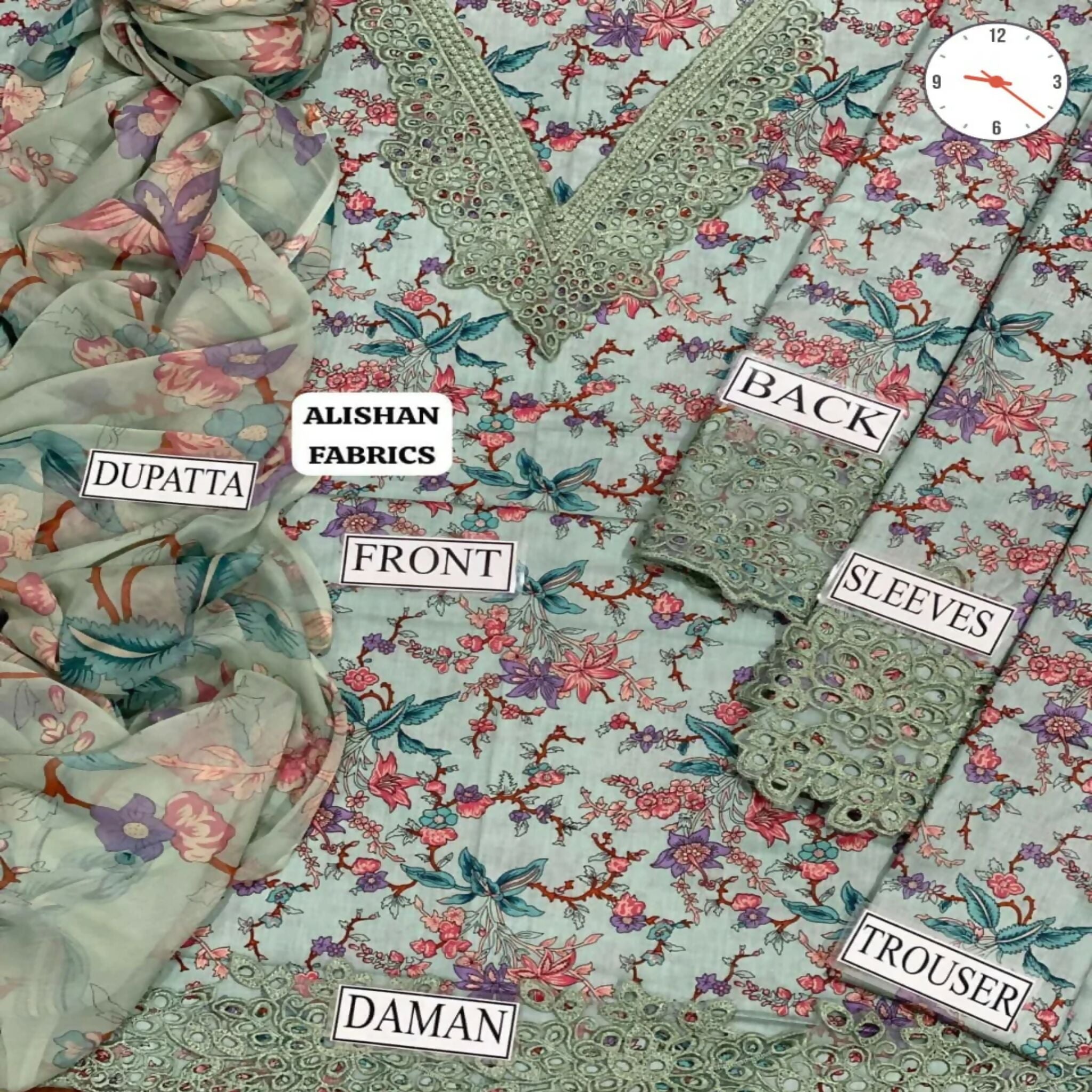 Unstitched Suit, Iznik's Luxury Lawn, Hit Design & Elegant Embroidery