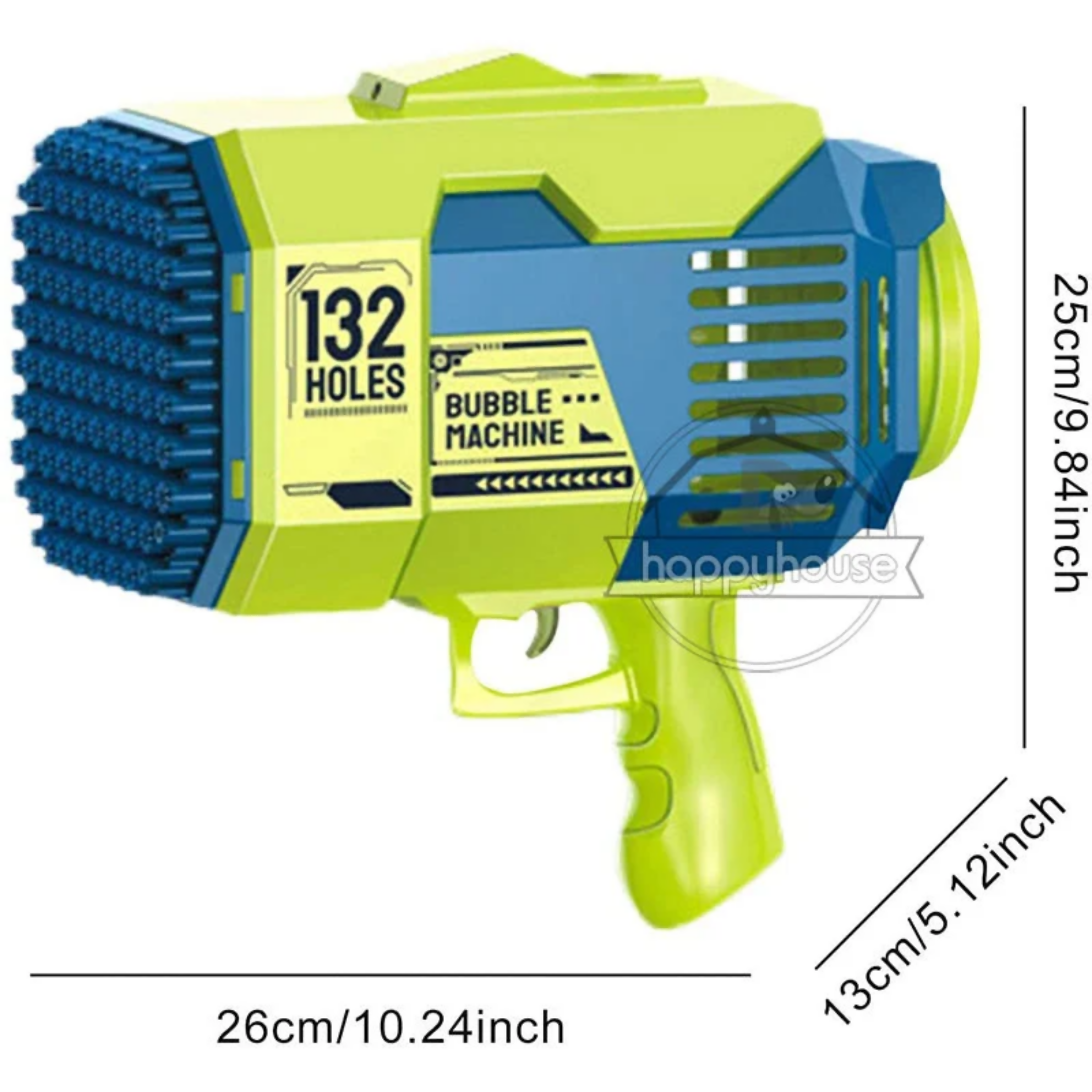 Machine Racket Launcher, 132 Holes Automatic & Rechargeable Bubble Blower